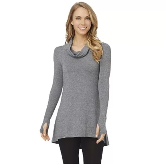 Cuddl Duds Long Sleeve Cowlneck Tunic Top - Picture 1 of 5